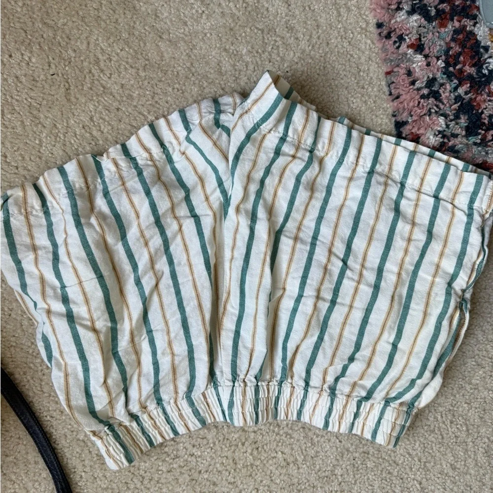Madewell Striped Linen Shorts Relaxed Fit - Picture 4 of 6